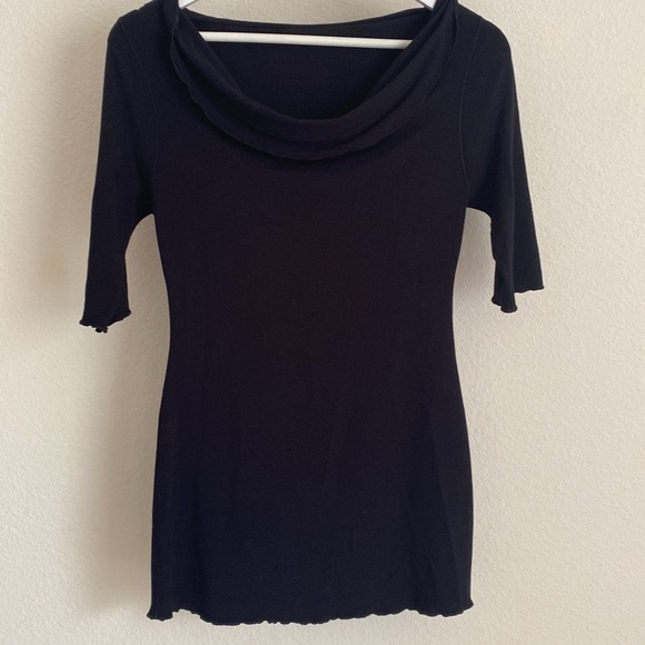 GRACE cowl neck half sleeve top Black Cloud S/M - Picture 4 of 8